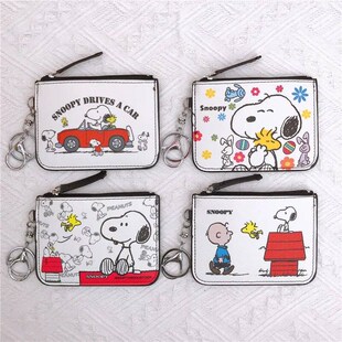 Snoopy Coin Pure Charlie Brown Cute Wallet Women Leiure Wood