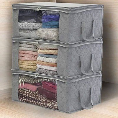 Large Capacity Clothing Storage Box Folding Non Woven Fabric