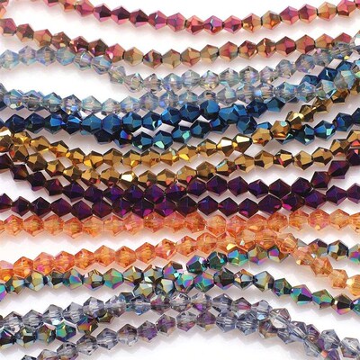 2 3 4 6 8mm Czech Glass Bicone Beads Crafts Material Faceted