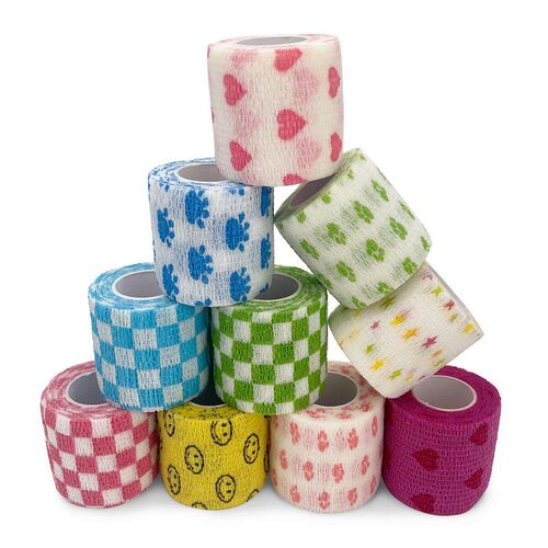 1 pcs 4.8m Printed Medical Self Adhesive Elastic Bandage Col