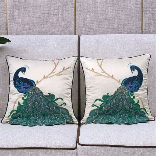 Ethnic Embroidered Cushion Cover 45x45 Pillow Case for Sofa