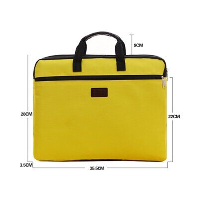 Portable document bag canvas A4 office zipper bag large capa
