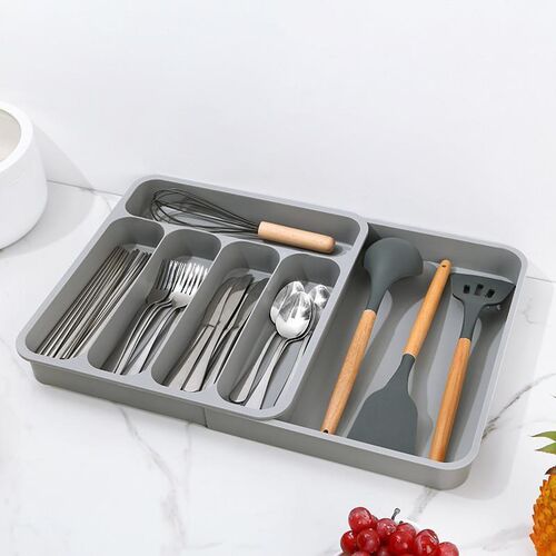 Cutlery Storage Tray Expandable Tableware Organizer Spoon Fo