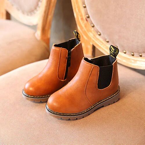 Botas Soft Sole Kid Boot Autumn Winter New Plush Boy Ankle B