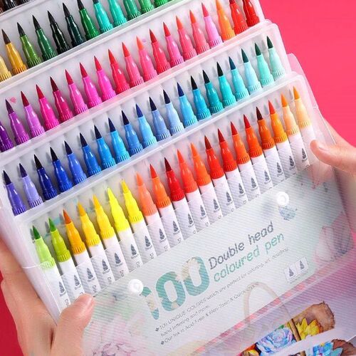 12-168 Colors Felt Tip Drawing Watercolor Art Markers Pen,Du