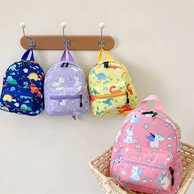 Kid Schoolbag Cartoon Dinoaur Unicorn Pattern Children Backp