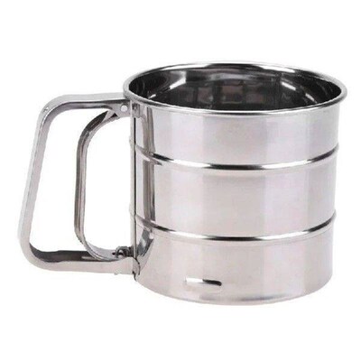 Handheld Flour Shaker Stainless Steel Mesh Sieve Cup Icing