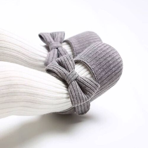 Baby Girl Flower Shape Shoes Knitted Knitting Soft Soles Non