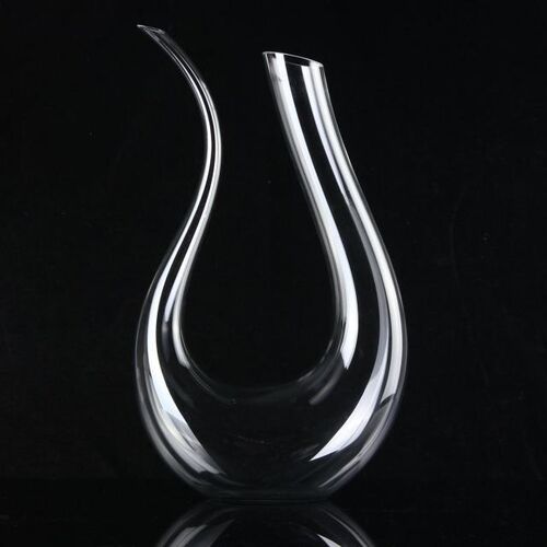 1500ml U-shaped Horn Wine Decanter Handmade Crystal Wine Bra