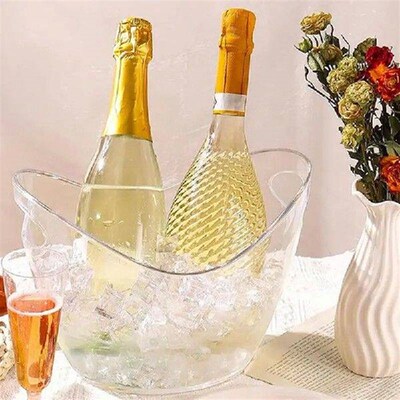 Wine Cooler Bucket Beverage Tub With 1 Scoops and Handle
