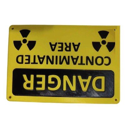 Danger Contaminated Area Nuclear Radiation Sign / Danger -