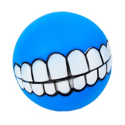 Dog Chewing Rubber Ball  Squeaky Cleaning Tooth Dog Chew Toy