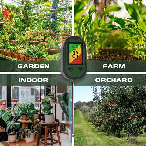 5 In 1 Soil PH Meter Sunlight PH Tester Temperature Humidity
