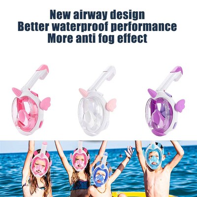 Full dry unicorn diving goggles, snorkeling mask, 180 high-d