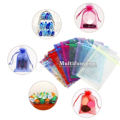 100pcs/lot Organza Bag 5*7cm,7*9cm,9x12cm Christmas Wedding