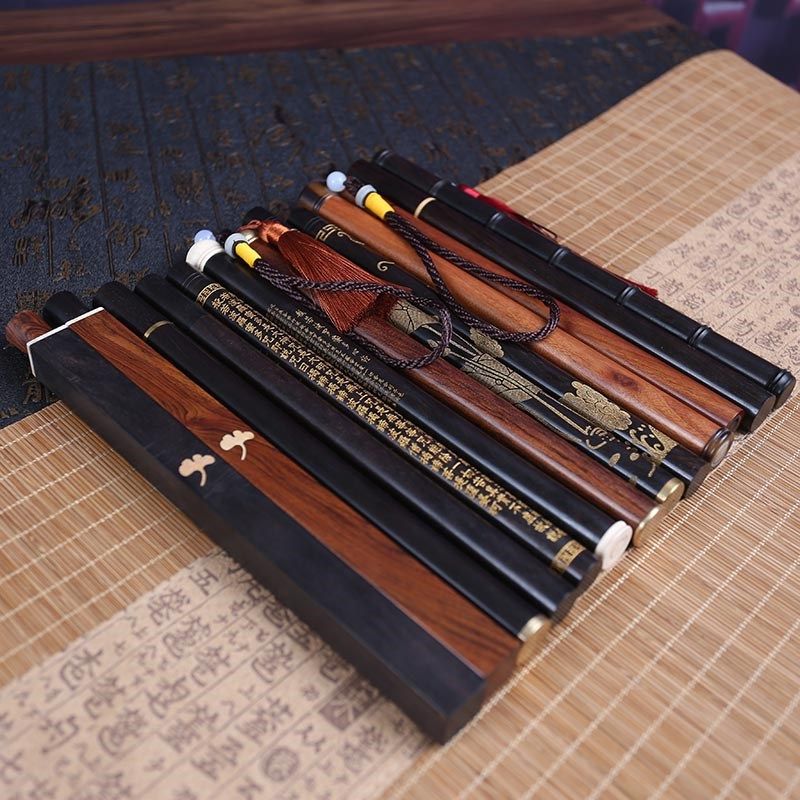 黑檀木香管香桶紫光檀长款装线香储香盒放香红木卧香筒带香插实木,家居饰品,香薰炉,淘宝优惠券,粉丝福利购,淘宝优惠卷