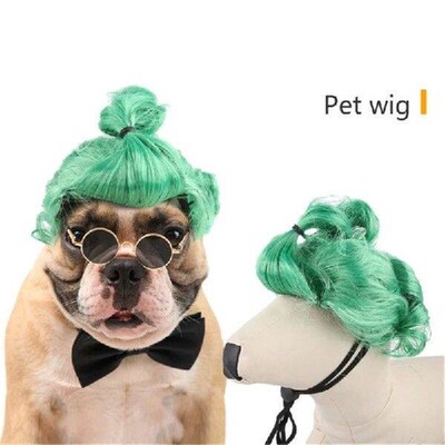Creative Prank Wigs for Cats Halloween Gathering Dress up