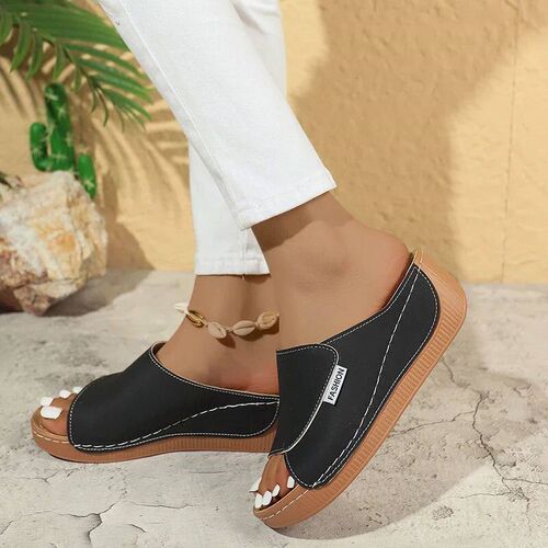 Open Toe Womens Wedge Sandals White 2025 Summer Fashion