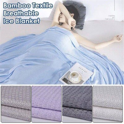 Summer Cool Bamboo Fiber Throw Blanket Air Conditioning Nap