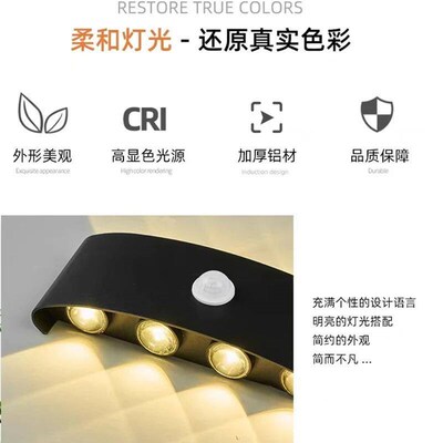 6/8/12W PIR Motion Sensor LED Indoor Outdoor Waterproof Alum