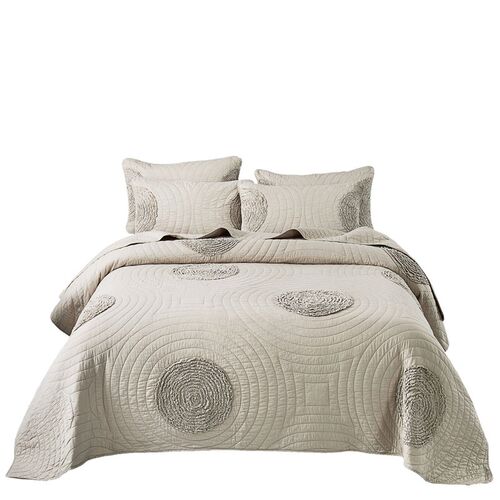 High-grade Pure Tton Bed Ver Three-piece Set Tton Embroidery