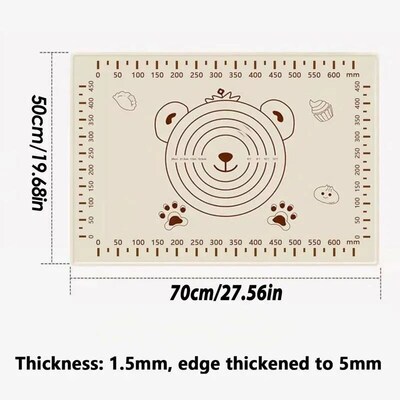 70*50cm Silicone Pad Baking Mat Sheet Kneading Dough Mat For