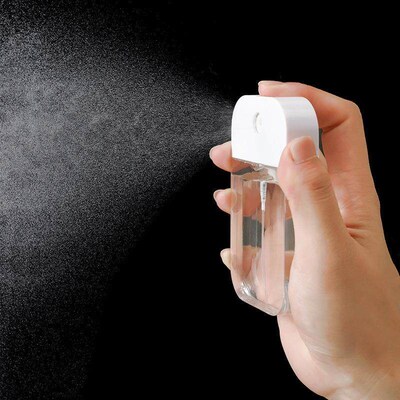 Travel-sized spray bottle for alcohol, suitable for fine mis