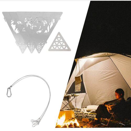 Triangle Hanging Fire Stove Portable Outdoor Camping Picnic