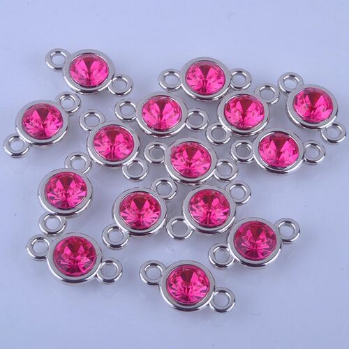 12pcs/lot Colorful Birthstone Charms 11mm*19mm Acrylic doubl