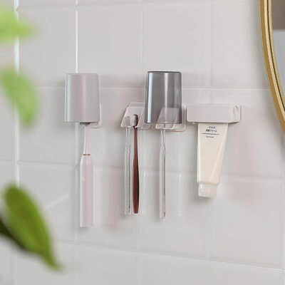 Japanese-style toothbrush holder, bathroom wall-mounted drip