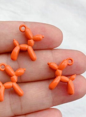 10pcs 19x14mm 3D Balloon Dog Metal Charms Pendant Multi-colo