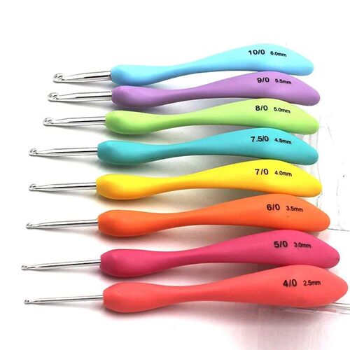 8pcs Crochet Hook 2.5-6.0mm Aluminum Crochet Needles With Co