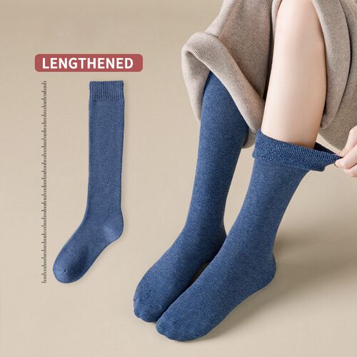 Winter Warm Long Socks Women Thick Thermal Cotton Knee High