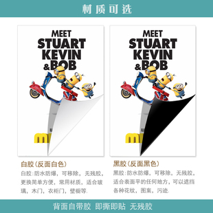 创意卡通门贴纸自粘包门贴纸遮盖旧门全包贴膜装饰衣柜玻璃移门贴