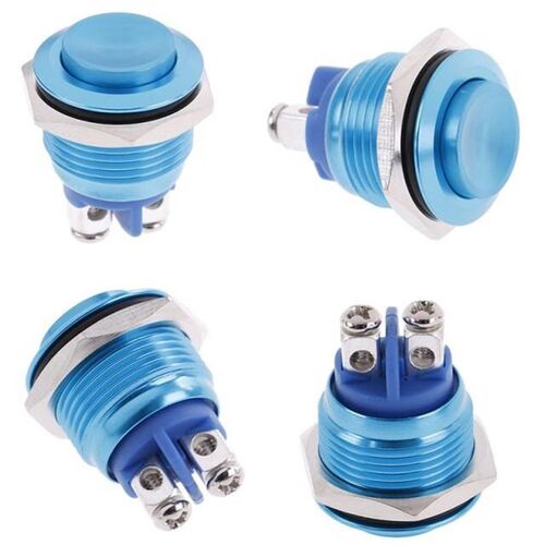 4 Colors 19mm Waterproof Black Momentary Metal Push Button R