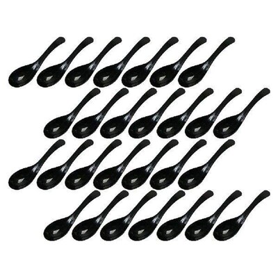 100 Pcs Disposable Spoon Rice Eating Spoons Restaurant Food