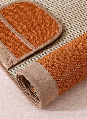 加新厚碳化凉席藤席夏子天2024款婴儿可用然F76T6J8H纯藤床天笠款