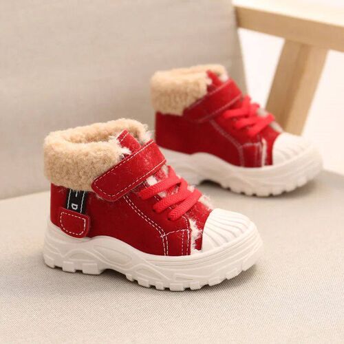 2024 Children Warm Boots Winter New Boys Plus Thicken Velvet