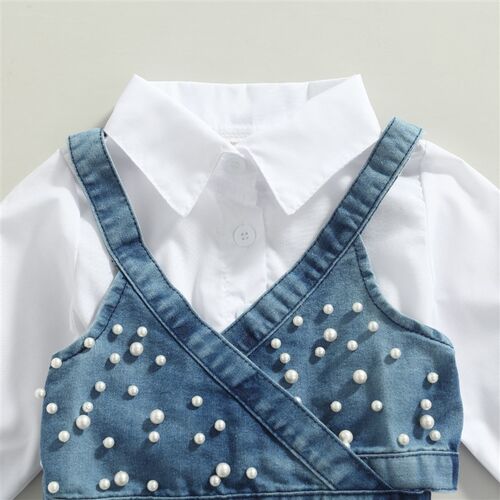 2022 Fashion Children Baby Girl Clothes Solid Color Long Sle