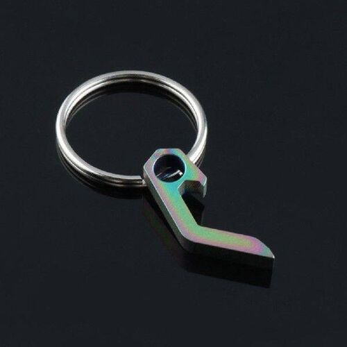 Bottle Opener Keychain Colored Ring Pendant Titanium Alloy