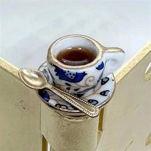 Hinge Head Home Decoration Vintage Teacup and Teaspoon Door