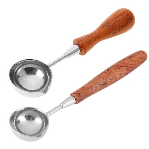 Anti-Hot Sealing Wax Spoon Wood Handle Retro Wax Stamping Sp