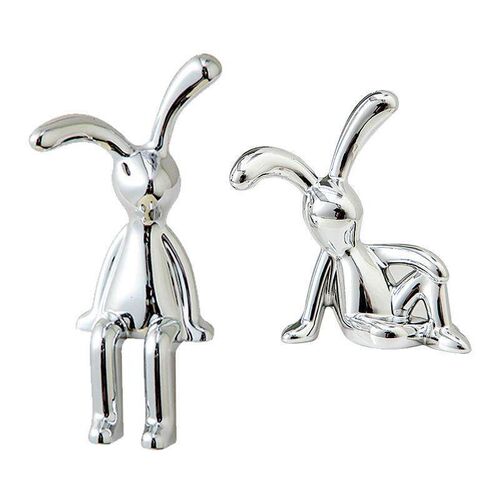 Nordic modern electroplated creative rabbit ornament, a luxu