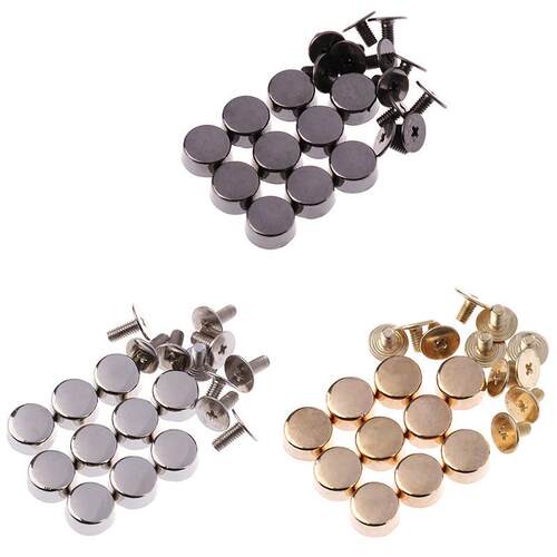 10sets Feet Screw DIY Leather Buttons Screw Wear Protection