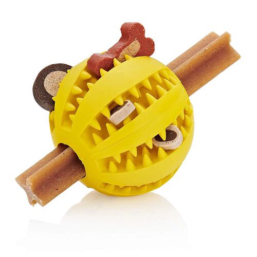 Dog Toy Rubber Ball Chew Toy for Small Medium Dogs Puppy Cat
