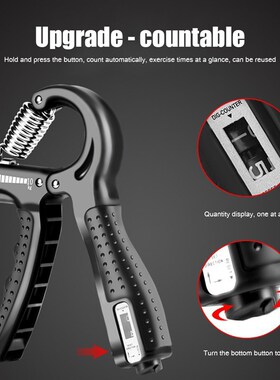 Adjustable R-Shaped  hand grip exercise power countable exer