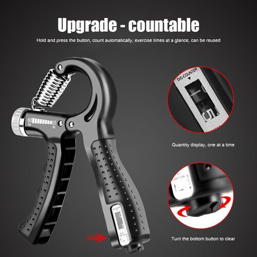 Adjustable R-Shaped  hand grip exercise power countable exer