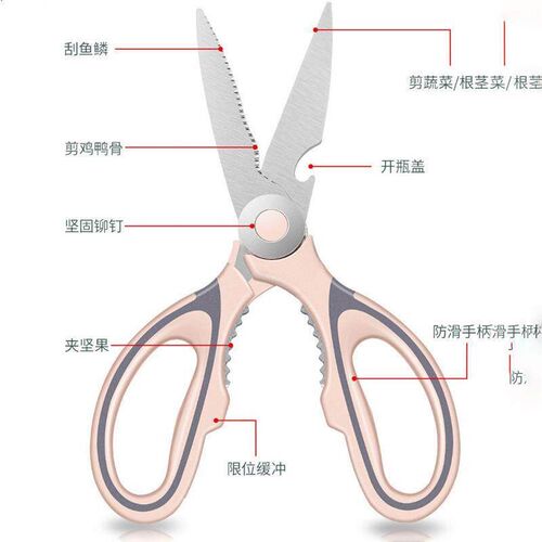Stainless household cutting paper kitchen scissors家用剪刀