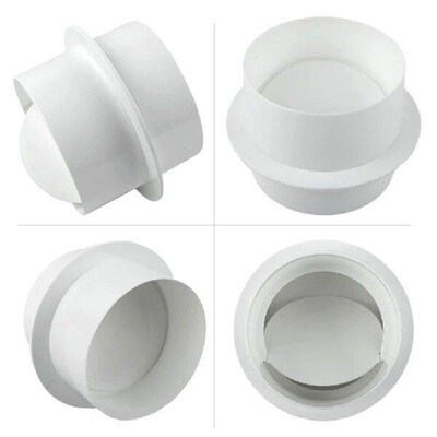Practical Bathroom Check Valve Ventilation PVC Round White