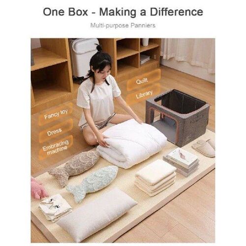 Cotton Linen Large Capacity Organizer Storage Box Fabric